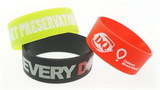 Custom Broad Recycled Silicone Wrist Band with Debossed Logo, 8