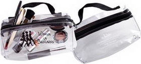 Custom Handle With Clear Cosmetic Bag, 7 1/2" W x 4 1/2" H x 1 3/4" D
