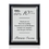 Custom Black Oakleigh Everett Satin Plaque with Silver Plate (8"x10"), Price/piece
