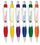 Custom White Jumbo Retractable Pen w/ Colored Grip, Price/piece