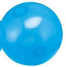 Custom 9" Inflatable Translucent Blue Beach Ball