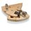 Picnic Time Custom Swiss Wedge Shaped Swivel Cutting Board w/ 3 Cheese Tools, 10" L x 11.5" W x 1.9" H, Price/piece