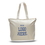 Custom Canvas Zipper Tote Bag, 20" W x 15" H x 5" D, Price/piece