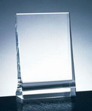 Custom 114-C431  - Milan Vertical Plaque Award-Optic Crystal