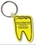 Custom 1-1/4"x2" Tooth Softee Keychain, Price/piece