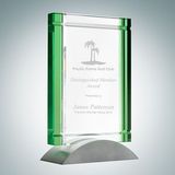 Custom Green Deco Award (Aluminum Base), 7 3/4