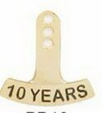 Custom Stock Die Struck Pin (10 Year)