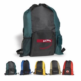 Custom Sports Pack, Islander Drawstring Tote/Backpack In One, 14" L x 19" W