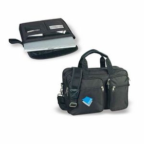 Custom Expandable Laptop Portfolio, Briefcase, Messenger Bag, 16.5" L x 11" W x 9.5" H