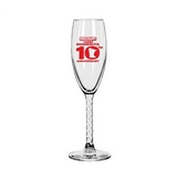 Custom 5.75 Oz. Champagne Flute Glass w/ Braided Stem