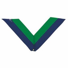 Blank Rp Series Domestic Neck Ribbon W/Eyelet (Blue/Green), 30" L X 1 3/8" W