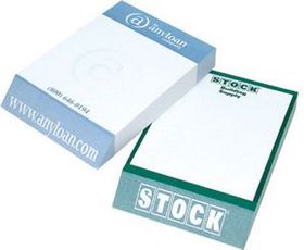 Slanted Note Pad - 1 Color (Large - 4"x5 5/8")