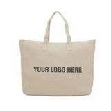 Custom Large Zippered Canvas Tote