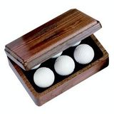 Custom Wood 6 Golf Ball Box