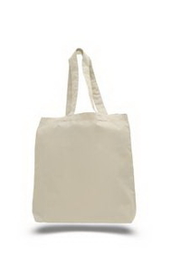 Blank Organic Tote Bag, 15" W x 16" H x 3" D