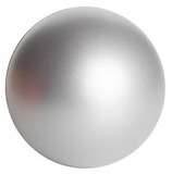 Custom Silver Squeezies Stress Reliever Ball, 2.75