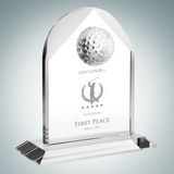 Custom Distinguished Golf Arch Optical Crystal Award (Small), 6