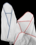 Blank Hooded Baby Towel w/Gingham Edge, 41