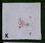 11" Ladies White Embroidered Handkerchief With 2 Tone Pink Rose Corner, Price/piece