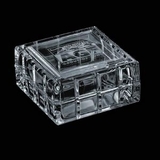 Custom Monticello Crystal Trinket Box, 3 5/8