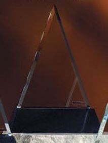Custom Pyramid/ Triangle Jade Glass Award (6"x9")