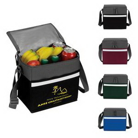 Cooler Bag, Two-Tone 12 Pack Cooler, Lunch Cooler, Travel Cooler, Picnic Cooler, Custom Cooler, 9.5" L x 9.5" W x 6" H