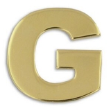 Blank Gold G Pin, 3/4