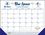 Custom Standard Desk Pad Calendar, Blue/Gold (3 Color), Price/piece