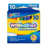 Blank 10 Pack Washable Broadline Markers - Assorted Colors - Made In The Usa