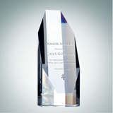 Custom Octagon Optical Crystal Tower Award (Large), 8