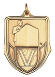 Custom 100 Series Stock Medal (Speaker) Gold, Silver, Bronze