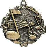 Custom Sculptured Music Medal, 2.5