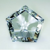 Custom Faceted Star Crystal Paperweight - Large( Screened ), 1 1/8