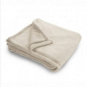 Blank Cloud Mink Touch Throw Blanket - Cream (Overseas), 50" W X 60" L