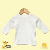 Custom The Laughing Giraffe Long Sleeve Cotton Baby T-Shirt w/Crew Neck