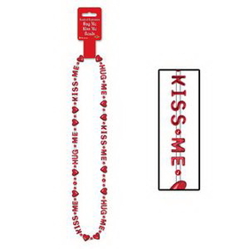 Custom Hug Me, Kiss Me Beads of Expression Necklace, 36" L