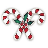 Blank Candy Canes Pin, 1 1/4
