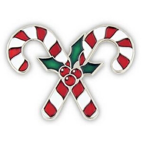 Blank Candy Canes Pin, 1 1/4" W