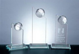 Custom 114-GPE02  - World Globe Pinnacle Award-Jade Glass