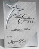 Custom Aura Beechwood Plaque Award w/ Accent (8