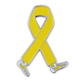 Blank Yellow Awareness Walk Lapel Pin, 1