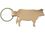 Custom 2-Sided E-Con-O Leather Cow Keychain, Price/piece