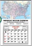 Large U.S. Map Full Apron Calendar w/ Full Color Imprint - Thru 5/31/13