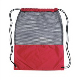 Custom Poly-mesh Drawstring Backpack, 13" W x 16 1/2" H