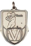 Custom 100 Series Stock Medal (Female Tennis Player) Gold, Silver, Bronze