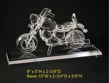 Custom Motorcycle Set optical crystal award trophy., 8