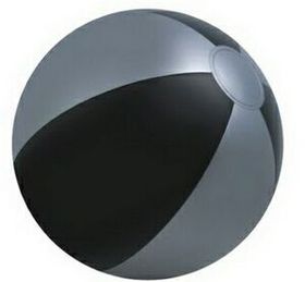 Custom 16" Inflatable Alternating Black & Silver Beach Ball
