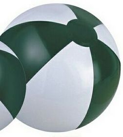 Custom 16" Inflatable Forest Green & White Beach Ball