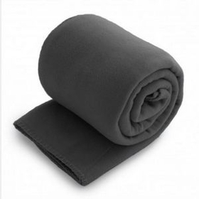 Blank Fleece Throw Blanket - Charcoal Gray (Overseas) (50"X60")