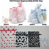Custom Felt Printed Organza Pouch (Baby Bottle Design), 4